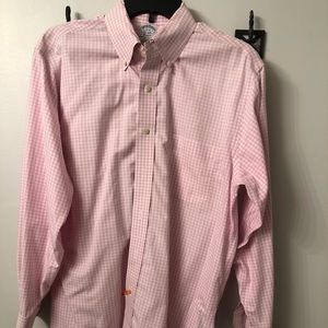 PRICE DROP Brooks Brothers Classic, The Original Polo Shirt, Pink White Check